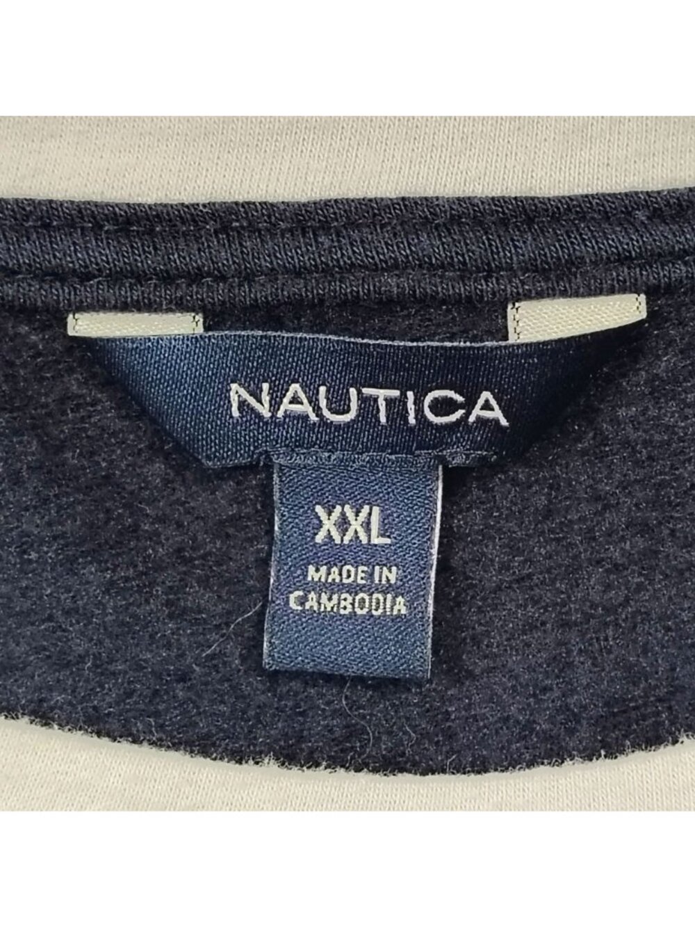 Nautica Long Sleeve Shirt Womens XXL Navy Fleece Stars Patriotic Crew Neck - Picture 8 of 14